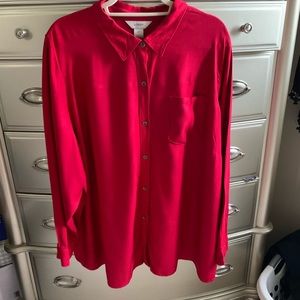 CJ Banks Red Blouse